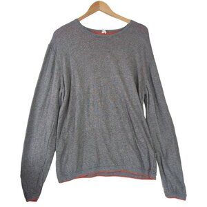 Five Four Reversible Sweater Mens‎ XL Grey Orange Pullover Crew Neck Cotton